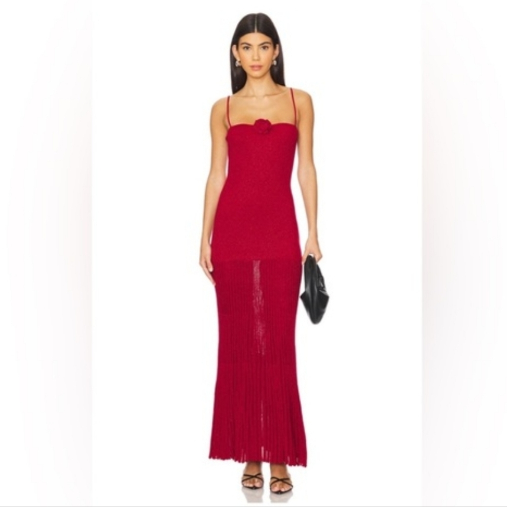 Lovers + Friends Deep Red Maxi Dress